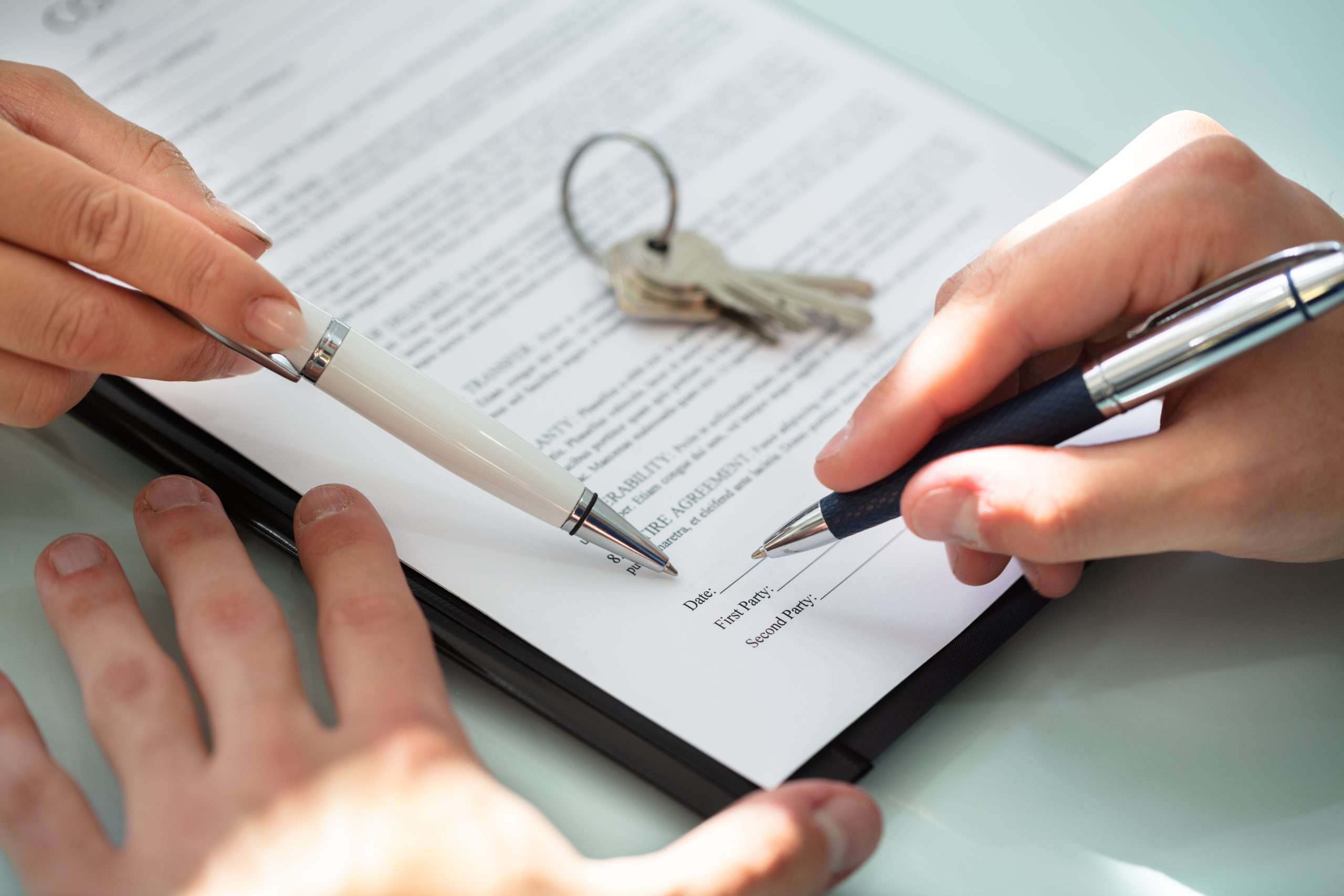 commercial lease signing